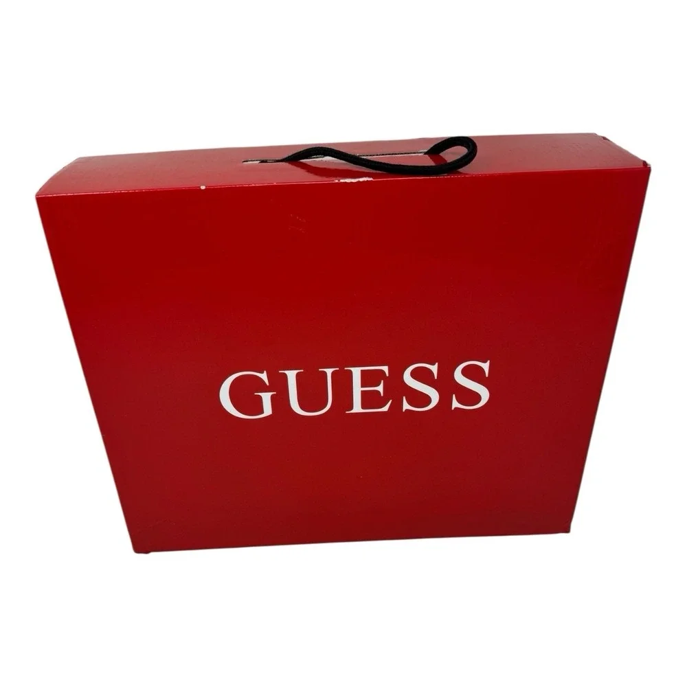 Guess🔥Black Magic 🎱Faux Suede Y2k Fur‎ Trim Bling💎Winter Boots 6 Cozy Core